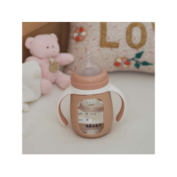 Skleněná kojenecká láhev 2v1 Pink 210 ml