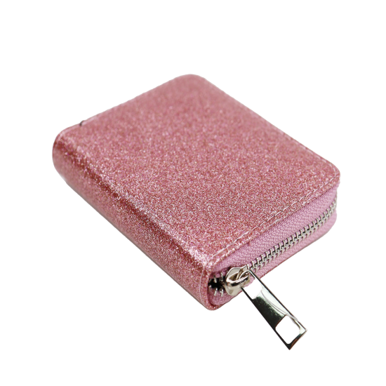 Třpytivá dětská peněženka na zip Růžová Busy Lizzie.