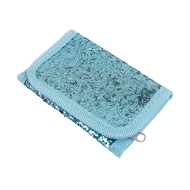 Třpytivá peněženka na suchý zip Modrá