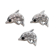 Stříbrný delfín s kamínky Přívěsek na náramek
