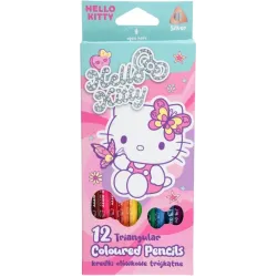Tříhranné pastelky Hello Kitty Pastel Pink 12 ks