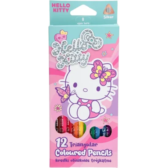 Tříhranné pastelky Hello Kitty Pastel Pink 12 ks