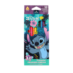 Tříhranné pastelky Stitch Blue 12 ks
