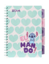 Zápisník spirálový B5 se záložkami Stitch Pastel