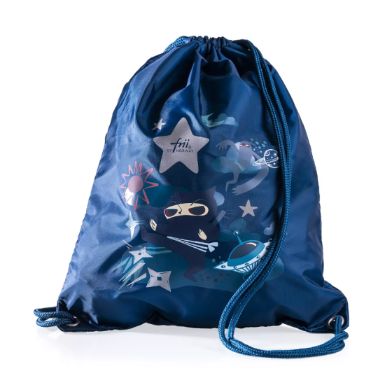 Modrý sportovní stahovací vak Ninja Blue. Konečně perfektní kapsa na záda, která spojuje praktičnost se stylem.
