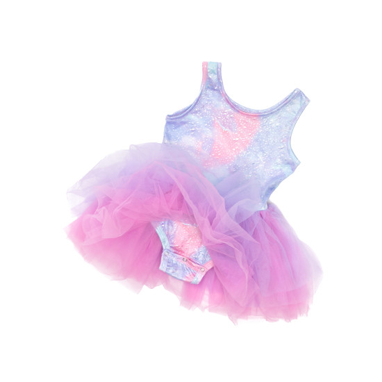 Baletní šaty Duhové