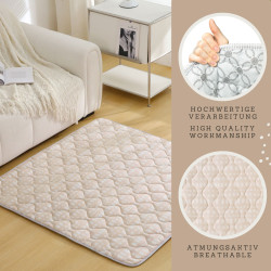 Hrací podložka prošívaná Hygge beige 1.27 x 1.27 m