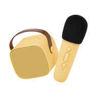 Bluetooth Karaoke set mikrofon a reproduktor Žlutý