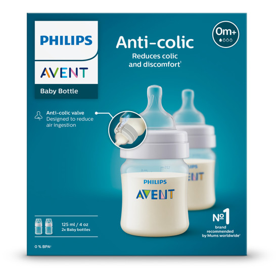 Láhev Anti-colic 125 ml, 0m+ 2 ks | Philips AVENT 