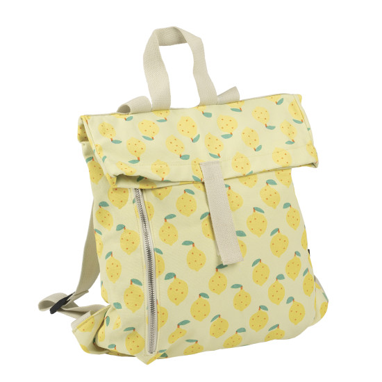 Žlutý městský batoh „messenger“ pro děti Citrony 15 l Petit Jour