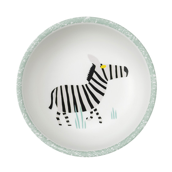 Dětská miska na příkrmy a cereálie  Zebra Savana Petit Jour 