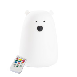 Dětská dotyková lampa s dálkovým ovládáním Velký medvídek Bílý