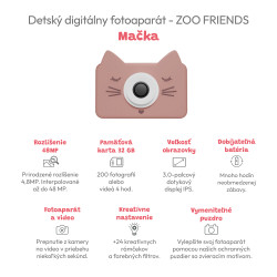 Dětský digitální fotoaparát Zoo Friends Kočka