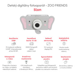 Dětský digitální fotoaparát Zoo Friends Slon