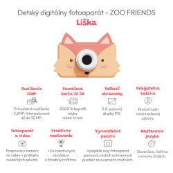 Dětský digitální fotoaparát Zoo Friends Liška