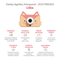 Dětský digitální fotoaparát Zoo Friends Liška