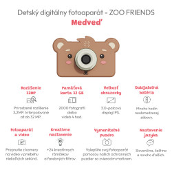 Dětský digitální fotoaparát Zoo Friends Medvěd