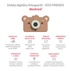 Dětský digitální fotoaparát Zoo Friends Medvěd