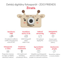 Dětský digitální fotoaparát Zoo Friends Žirafa