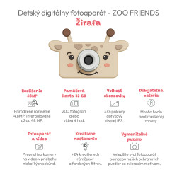 Dětský digitální fotoaparát Zoo Friends Žirafa