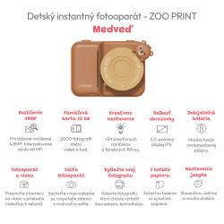 Dětský instantní fotoaparát Zoo Print Medvěd