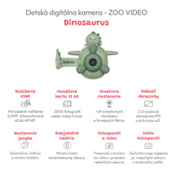 Dětská digitální kamera Zoo Video Dinosaurus