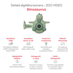 Dětská digitální kamera Zoo Video Dinosaurus