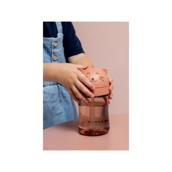 Hrnek s brčkem Kočka