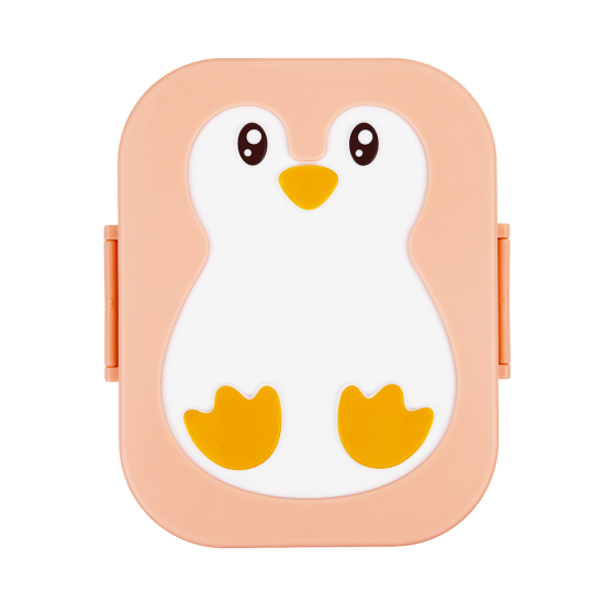 Dětský svačinový box s přepážkou Růžový Tučňák Yuko B