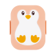 Dětský svačinový box s přepážkou Růžový Tučňák Yuko B