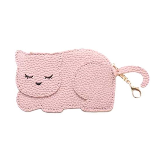 Malá peněženka na zip Kočka Růžová Yuko B.