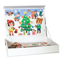 Magnetická kniha Vánoce – Christmas Magnetic Book s malým poškozením