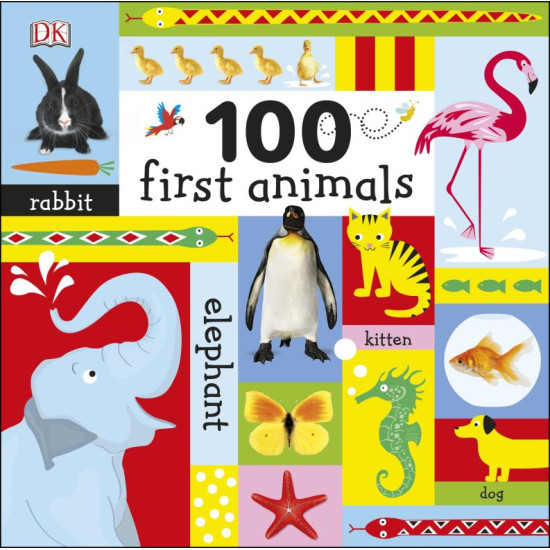 100 First Animals je ideální jako první obrázková kniha zvířat pro batolata. 