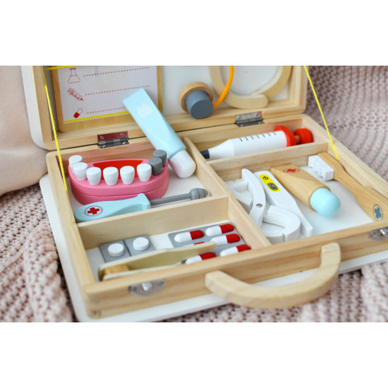 Doktorský a zubařský kufřík pro děti 2v1
