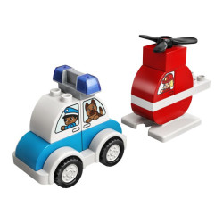 LEGO DUPLO Hasičský vrtulník a policejní auto