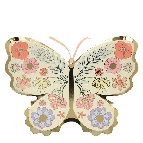 Talíře ve tvaru Motýla 8 ks