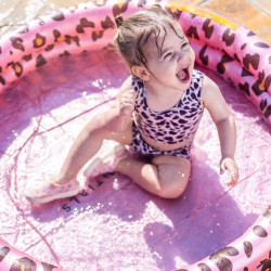 Nafukovací bazén pro děti Leopard růžový 100 cm