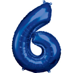 Balónek Číslo 6 Modrý