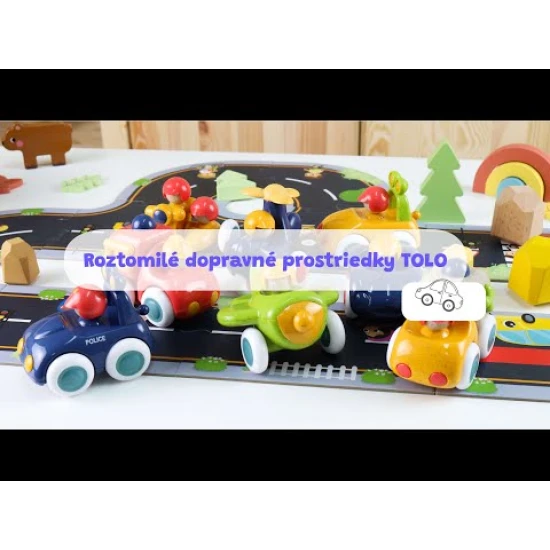 Tolo Policejní auto barevná a veselá hračka s pohyblivými koly
