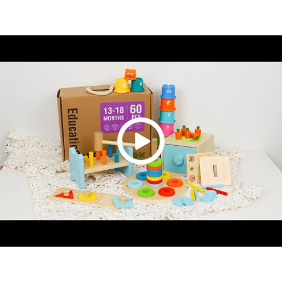 13 –18 měsíců Edukační box Midi Vzdělávací hračky od 1 roku Tooky Toy