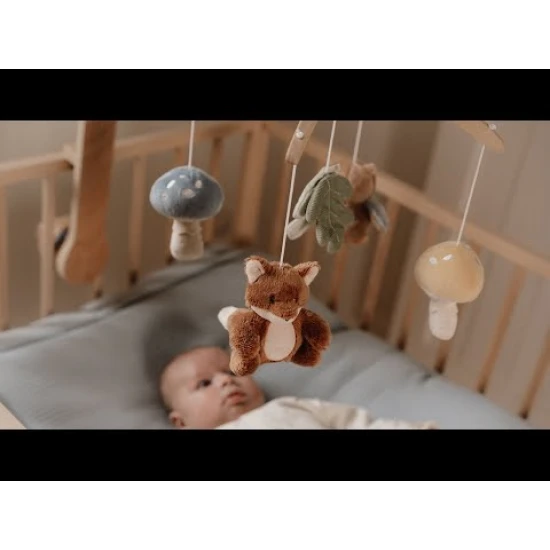 Hudební kolotoč dřevěný Forest Friends s otáčejícími se zvířátky