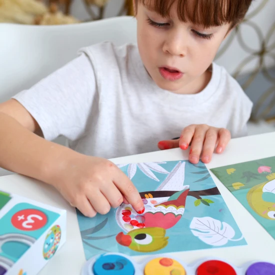 Créa Lign Malování prstovými barvami Domácí zvířátka 3+ Kreativní sada pro děti Prstové barvy Domácí zvířata