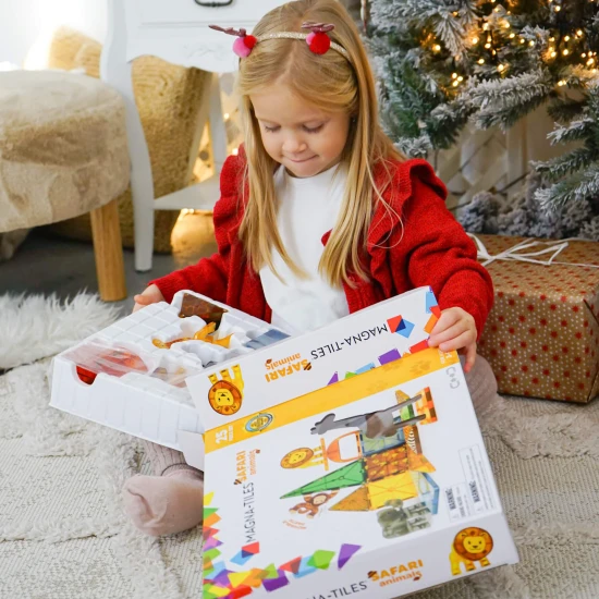 Prozkoumejte africkou divočinu s magnetickou stavebnicí.