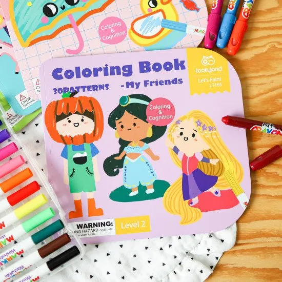 Tookyland Moje první omalovánky Kamarádi Level 2 Moje první omalovánky pro nejmenší Kamarádi Tookyland