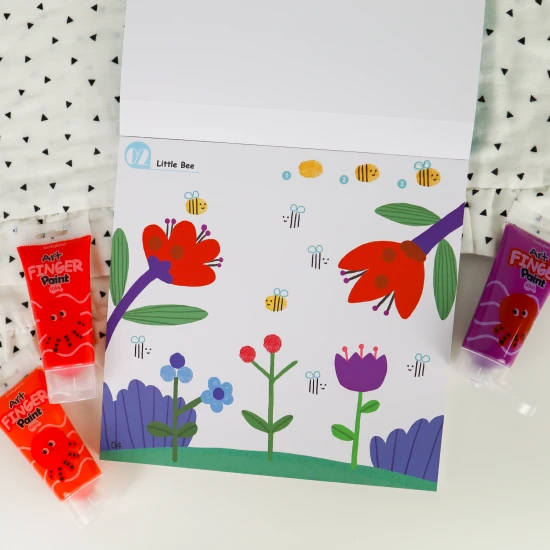 Omalovánky pro prstové barvy pro deti Svět Tookyland