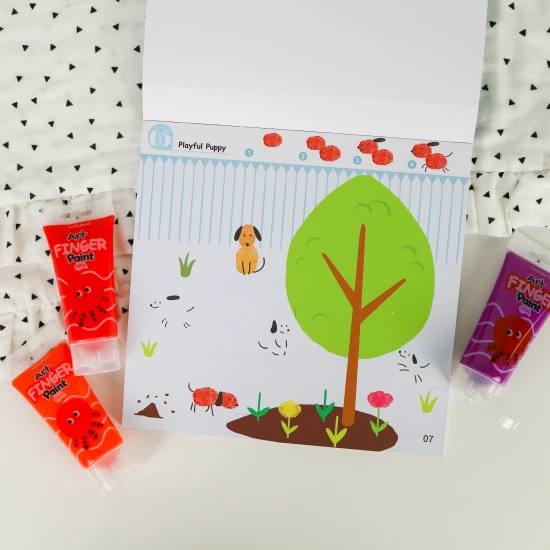 Omalovánky pro prstové barvy pro deti Svět Tookyland