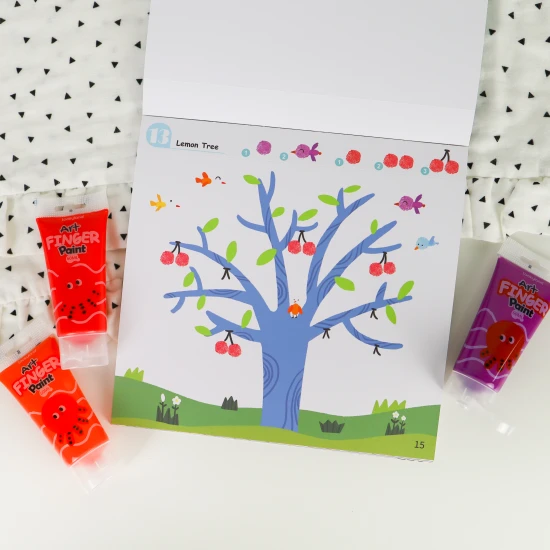 Omalovánky pro prstové barvy pro deti Svět Tookyland