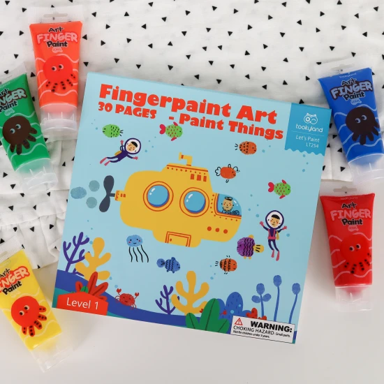 Omalovánky pro prstové barvy pro deti Svět Tookyland