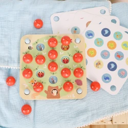 Dřevěné pexeso Jablka Pastel