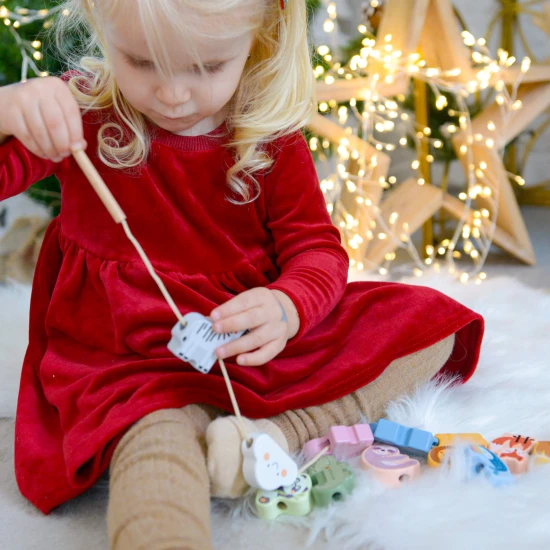 Velké dřevěné korálky pro děti Zvířátka